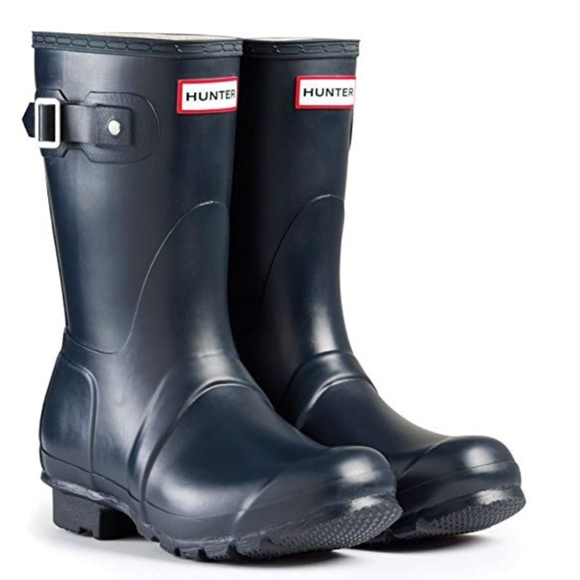 Hunter Womens Original Short Rain Boots Matte Navy - Picture 2 of 8